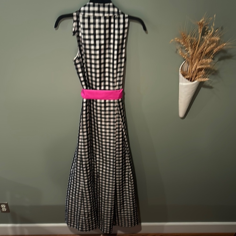 Eliza J Black and White Sleeveless Halter Maxi Dress - Picture 2 of 5
